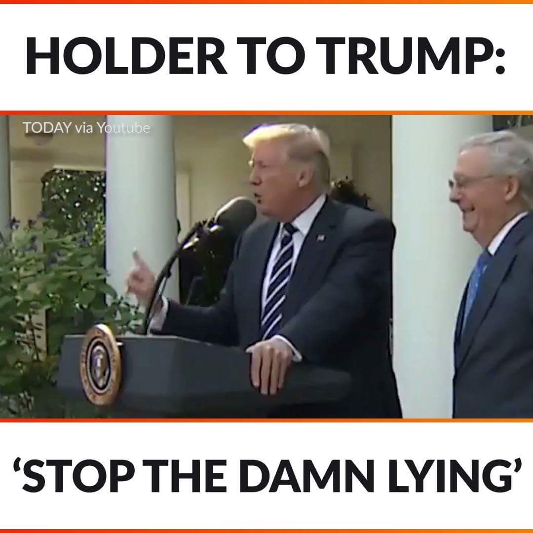 Eric Holder says Trump is LYING again and it needs to stop. Listen to his message and decide if you AGREE or DISAGREE:
